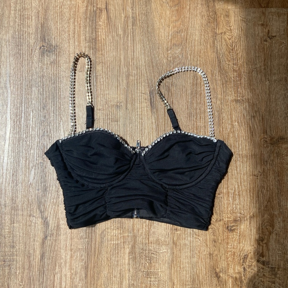 Oh Polly Black Crop Top